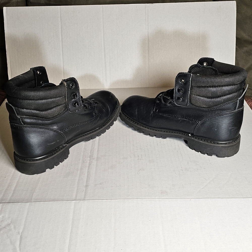 Sears Vintage Oil Resistance Black Men's 11D. Leather Boots. Lace Up. - Picture 4 of 7